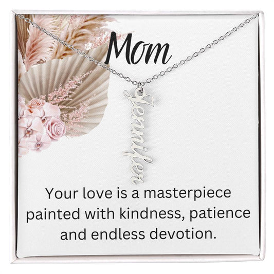 Mom Your Love Is A Masterpiece, Multi-Name Necklace Available in 2, 3 or 4 Names