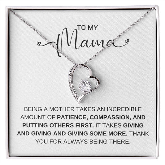 To My Mama, Thank You For Always Being There, Forever Love Necklace