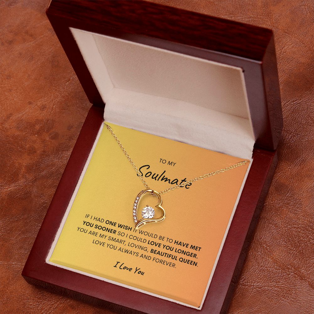 TO MY SOULMATE, I LOVE YOU, FOREVER LOVE NECKLACE