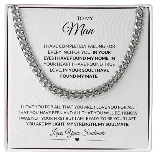 To My Man, Love Your Soulmate, Cuban Link Chain
