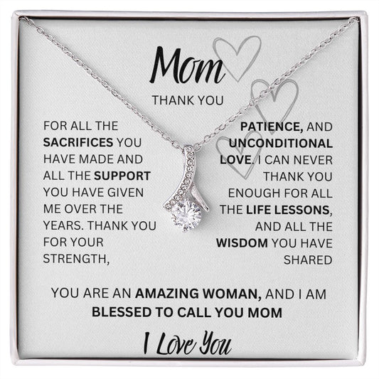 MOM THANK YOU, I LOVE YOU, ALLURING BEAUTY NECKLACE