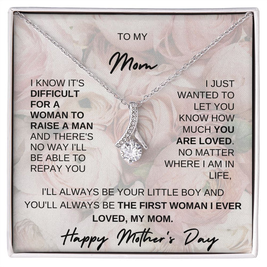 TO MY MOM, FROM SON, HAPPY MOTHERS DAY, ALLURING BEAUTY NECKLACE