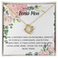 TO MY BONUS MOM FLORAL, LOVE KNOT NECKLACE