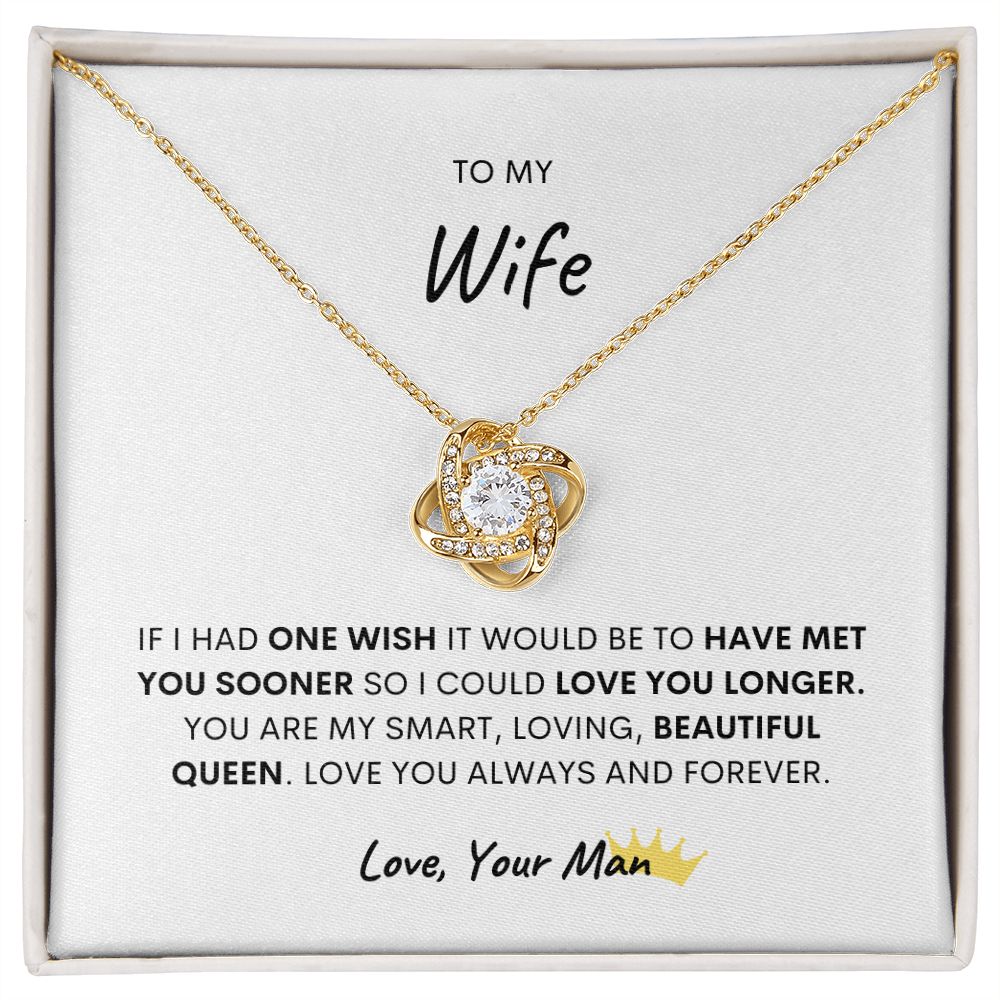 TO MY WIFE LOVE KNOT NECKLACE