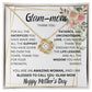 GLAM-MOM THANK YOU, HAPPY MOTHERS DAY, LOVE KNOT NECKLACE