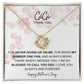 GIGI THANK YOU, HAPPY MOTHERS DAY. LOVE KNOT NECKLACE