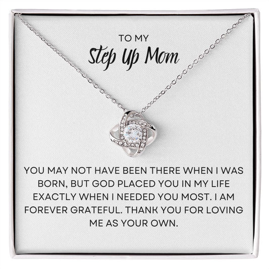 TO MY STEP UP MOM, LOVE KNOT NECKLACE