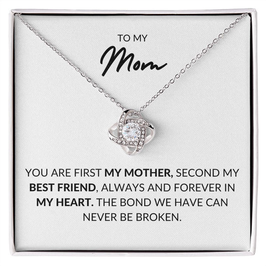 TO MY MOM, LOVE KNOT NECKLACE