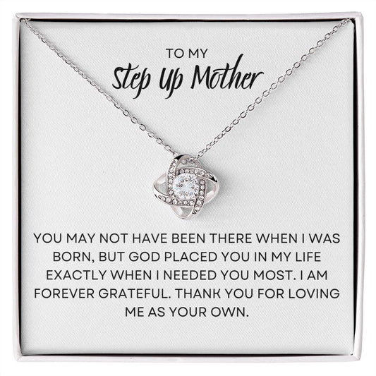 TO MY STEP UP MOTHER, LOVE KNOT NECKLACE