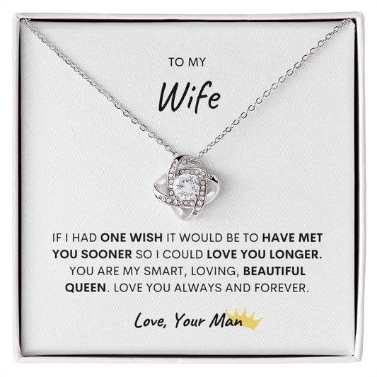 TO MY WIFE LOVE KNOT NECKLACE