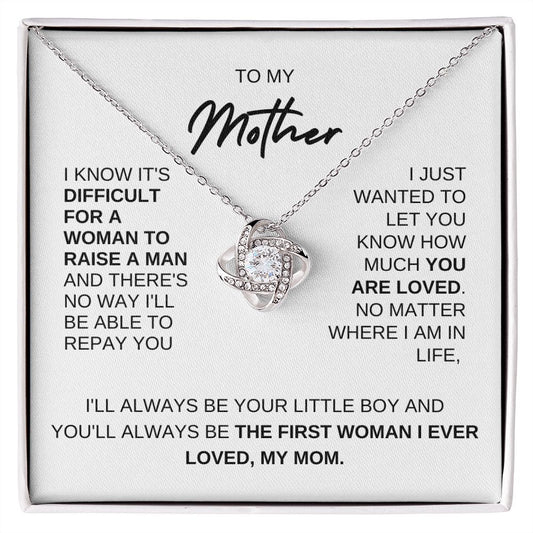 TO MY MOTHER, FROM SON, LOVE NOT NECKLACE