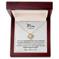 MOM THANK YOU, LOVE SON, LOVE KNOT NECKLACE