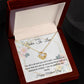 TO MY SISTER IN LOVE FLORAL, HAPPY MOTHERS DAY, LOVE KNOT NECKLACE