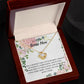 TO MY BONUS MOM FLORAL, LOVE KNOT NECKLACE