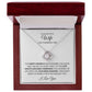 TO MY BEAUTIFUL WIFE I AM THANKFUL, LOVE KNOT NECKLACE