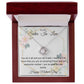 TO MY SISTER IN LOVE FLORAL, HAPPY MOTHERS DAY, LOVE KNOT NECKLACE