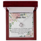 TO MY BONUS MOM FLORAL, LOVE KNOT NECKLACE