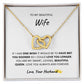 TO MY BEAUTIFUL WIFE, INTERLOCKING HEART NECKLACE