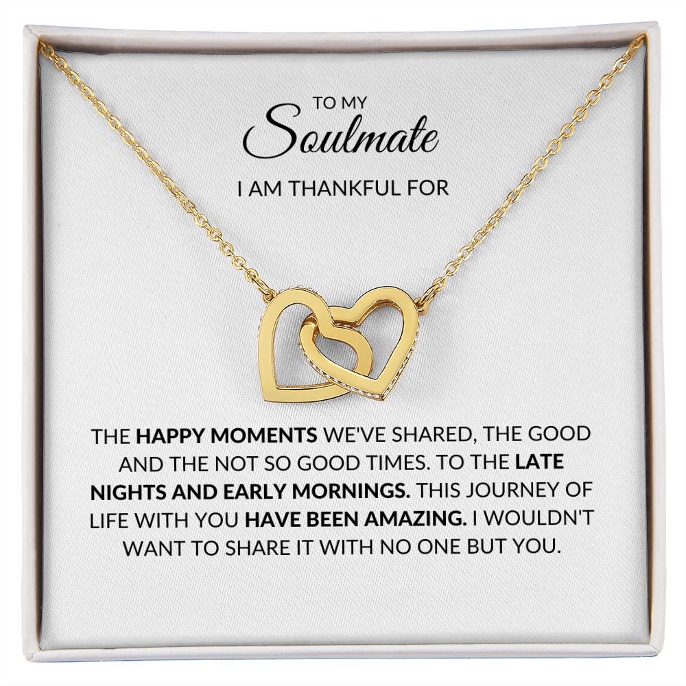 To My Soulmate, Interlocking Hearts Necklace