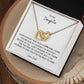 TO MY DAUGHTER, LOVE DAD, INTERLOCKING HEARTS NECKLACE