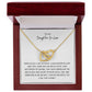 TO MY DAUGHTER IN LAW, INTERLOCKING HEARTS NECKLACE