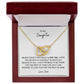 TO MY DAUGHTER, LOVE DAD, INTERLOCKING HEARTS NECKLACE