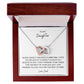 TO MY DAUGHTER, LOVE DAD, INTERLOCKING HEARTS NECKLACE