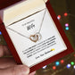 TO MY BEAUTIFUL WIFE, INTERLOCKING HEART NECKLACE