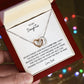 TO MY DAUGHTER, LOVE DAD, INTERLOCKING HEARTS NECKLACE